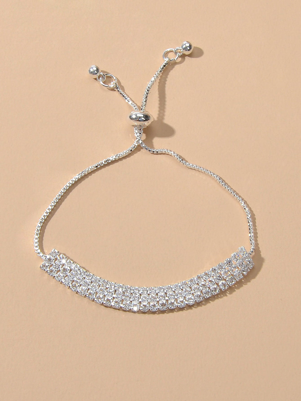 Classic Brilliant Rhinestone Adjustable Slider Tennis Bracelet Party Jewellery-2