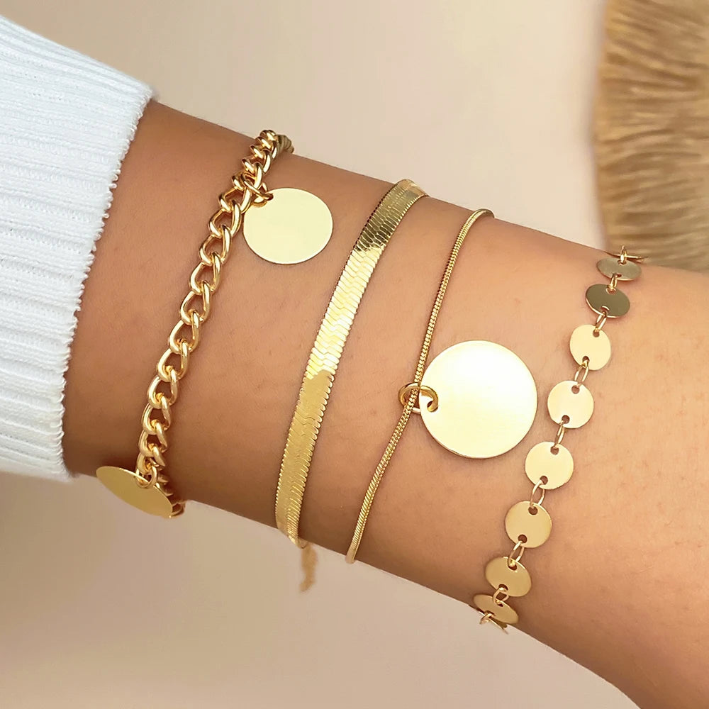 New Fashion Vintage Gold Plated Heart Adjustable.