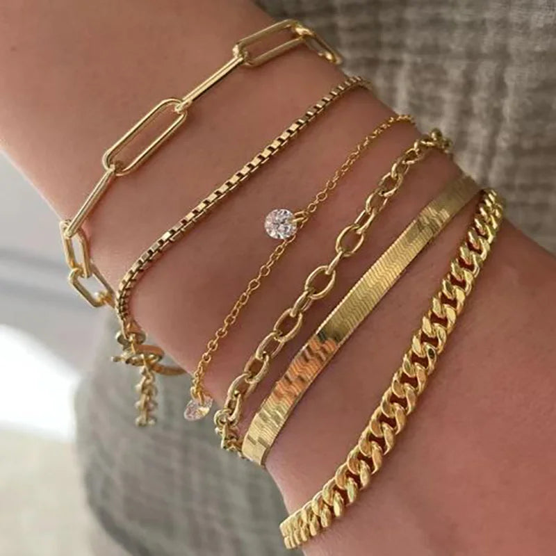New Fashion Vintage Gold Plated Heart Adjustable.