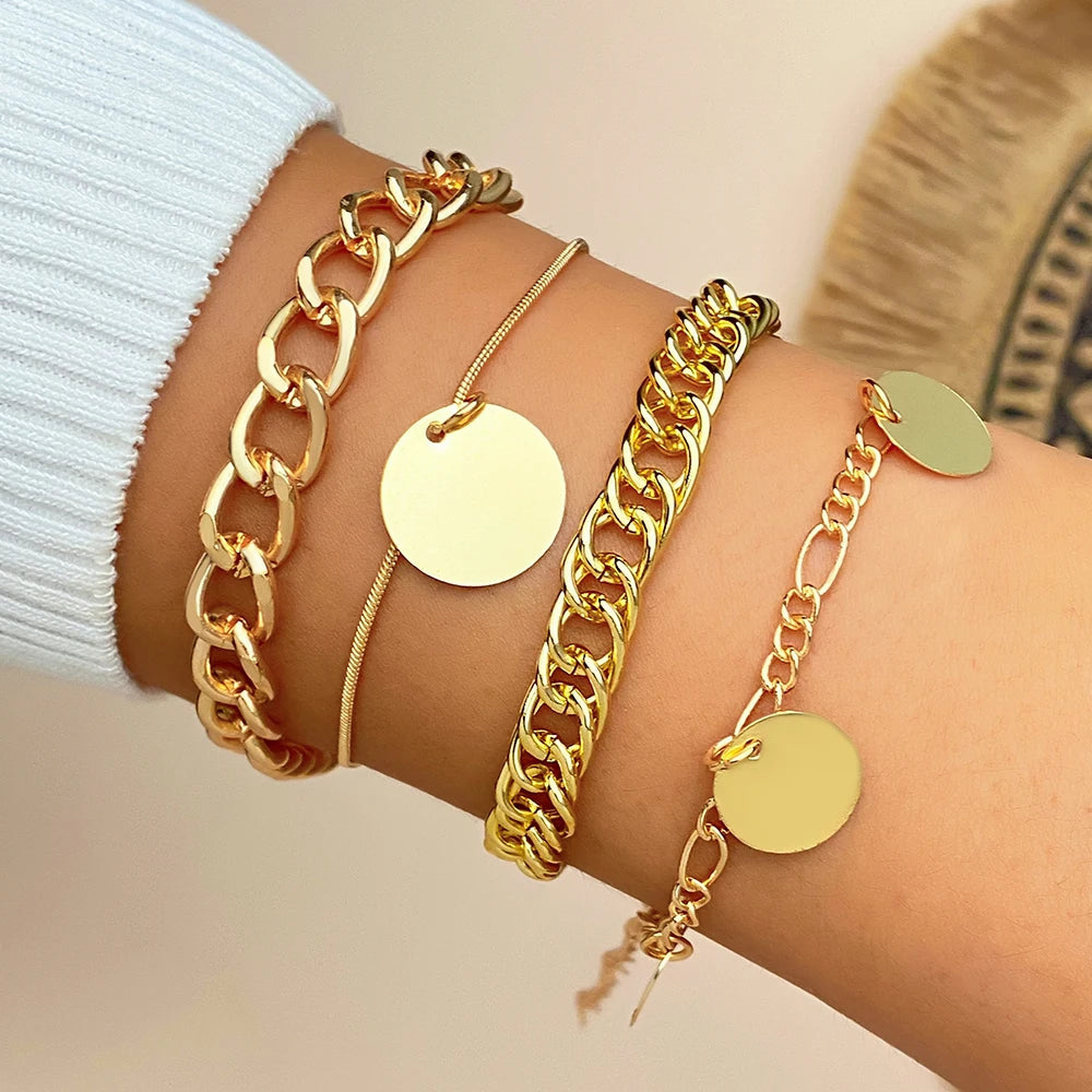 New Fashion Vintage Gold Plated Heart Adjustable.
