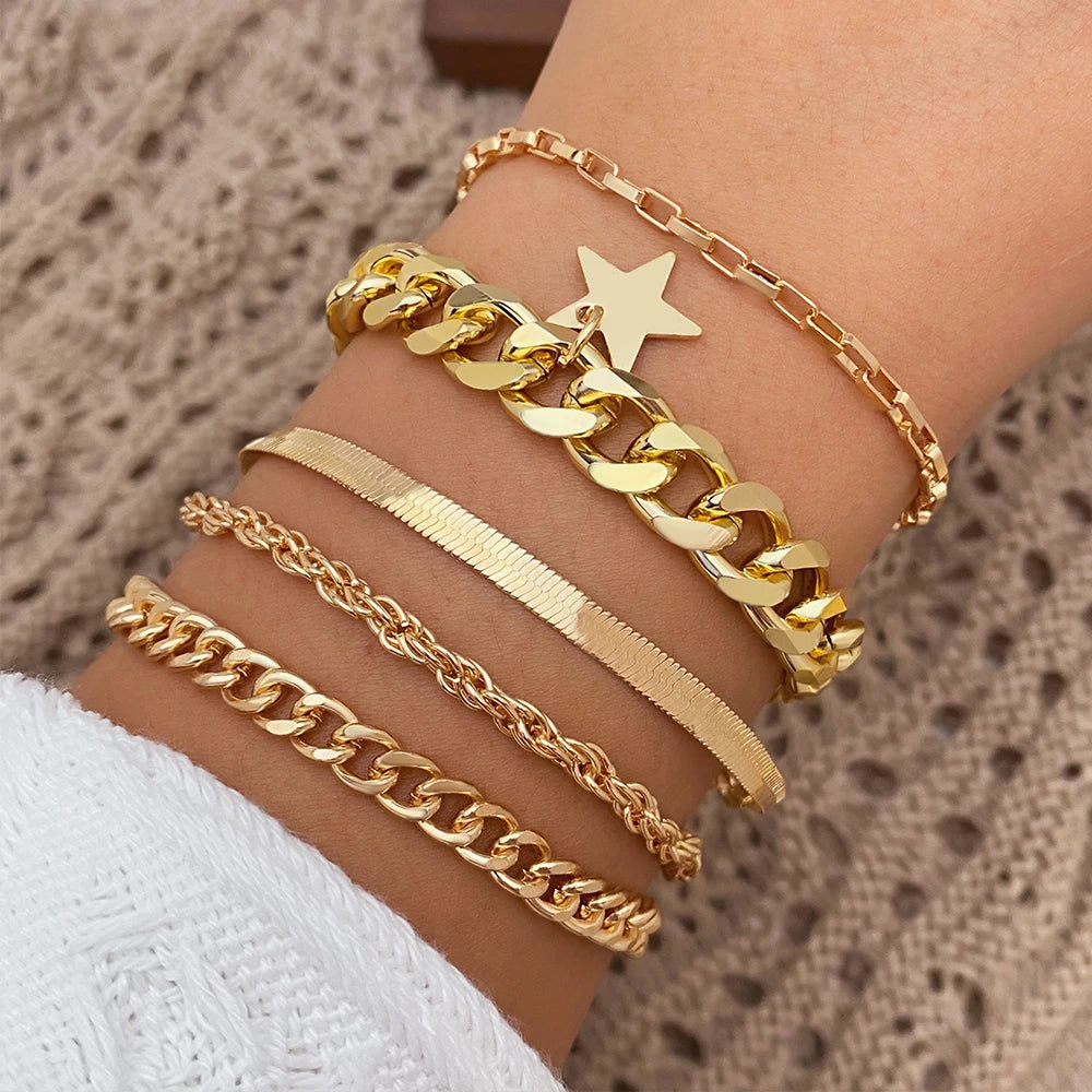 New Fashion Vintage Gold Plated Heart Adjustable.