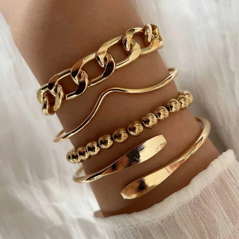 New Fashion Vintage Gold Plated Heart Adjustable.