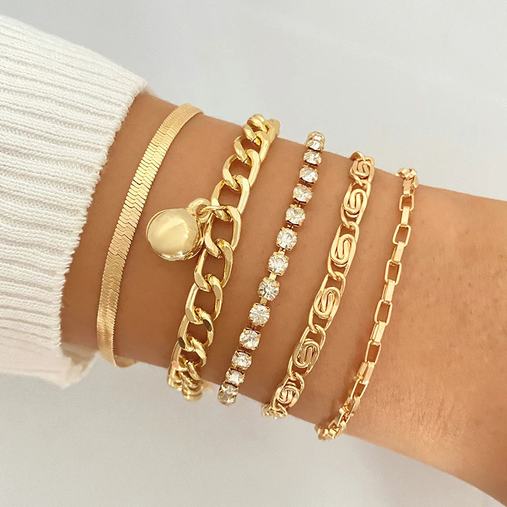 New Fashion Vintage Gold Plated Heart Adjustable.