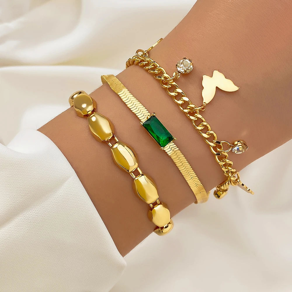 New Fashion Vintage Gold Plated Heart Adjustable.