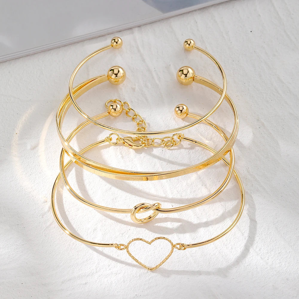 New Fashion Vintage Gold Plated Heart Adjustable.
