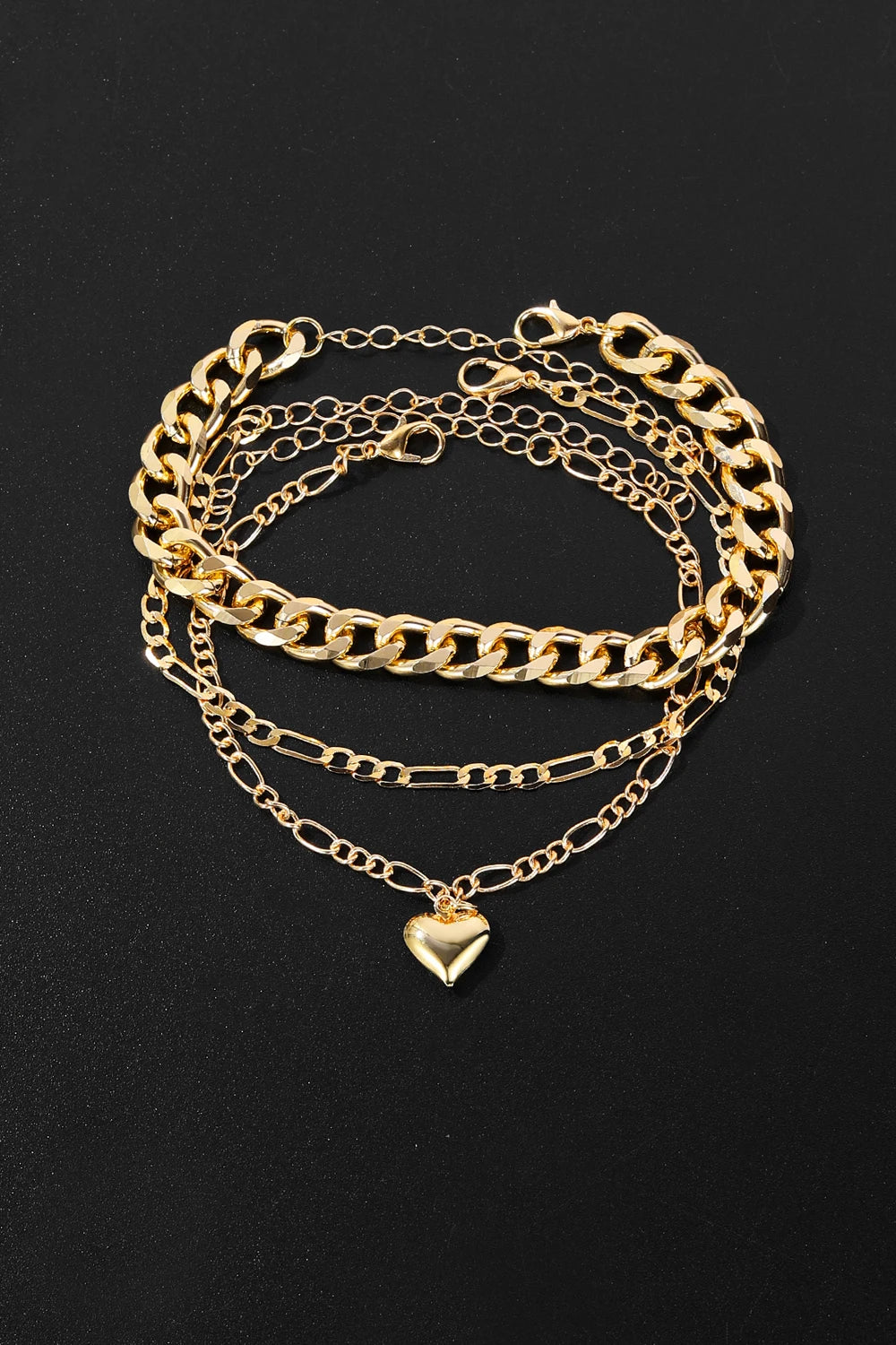 New Fashion Vintage Gold Plated Heart Adjustable.