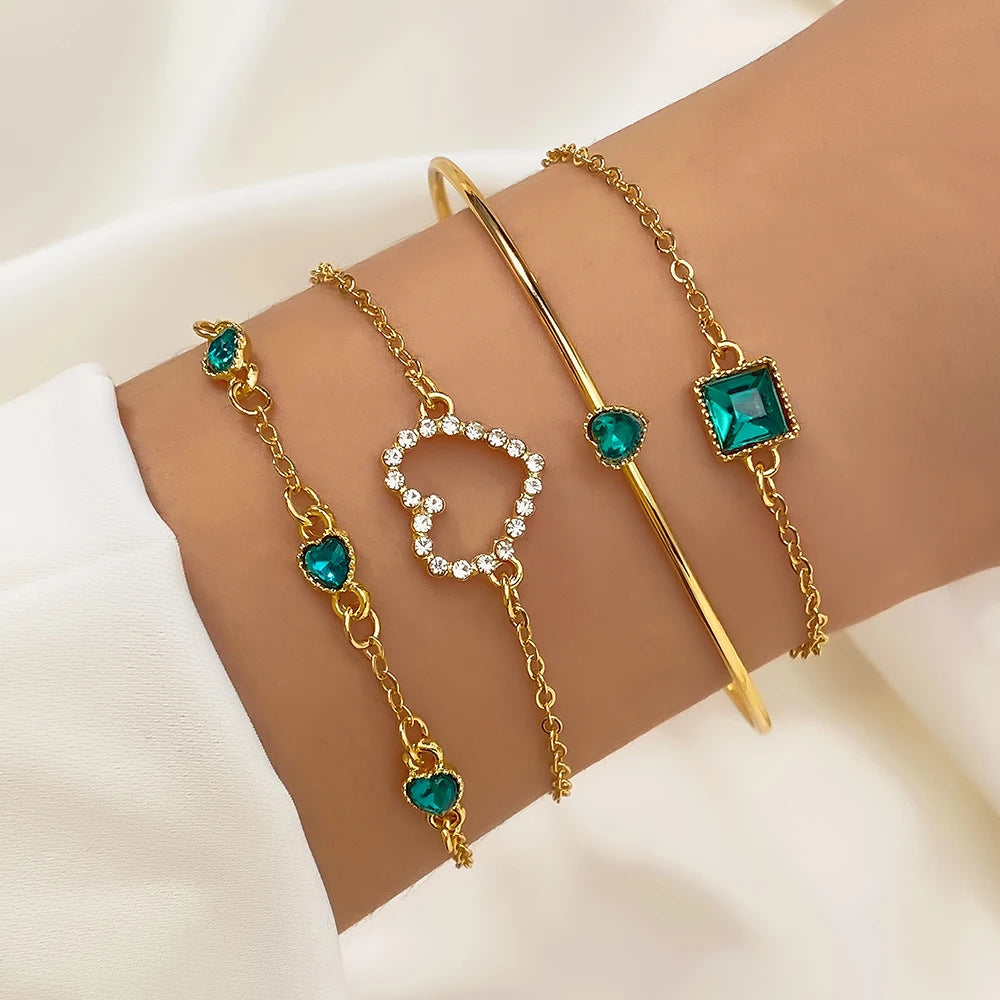 New Fashion Vintage Gold Plated Heart Adjustable.